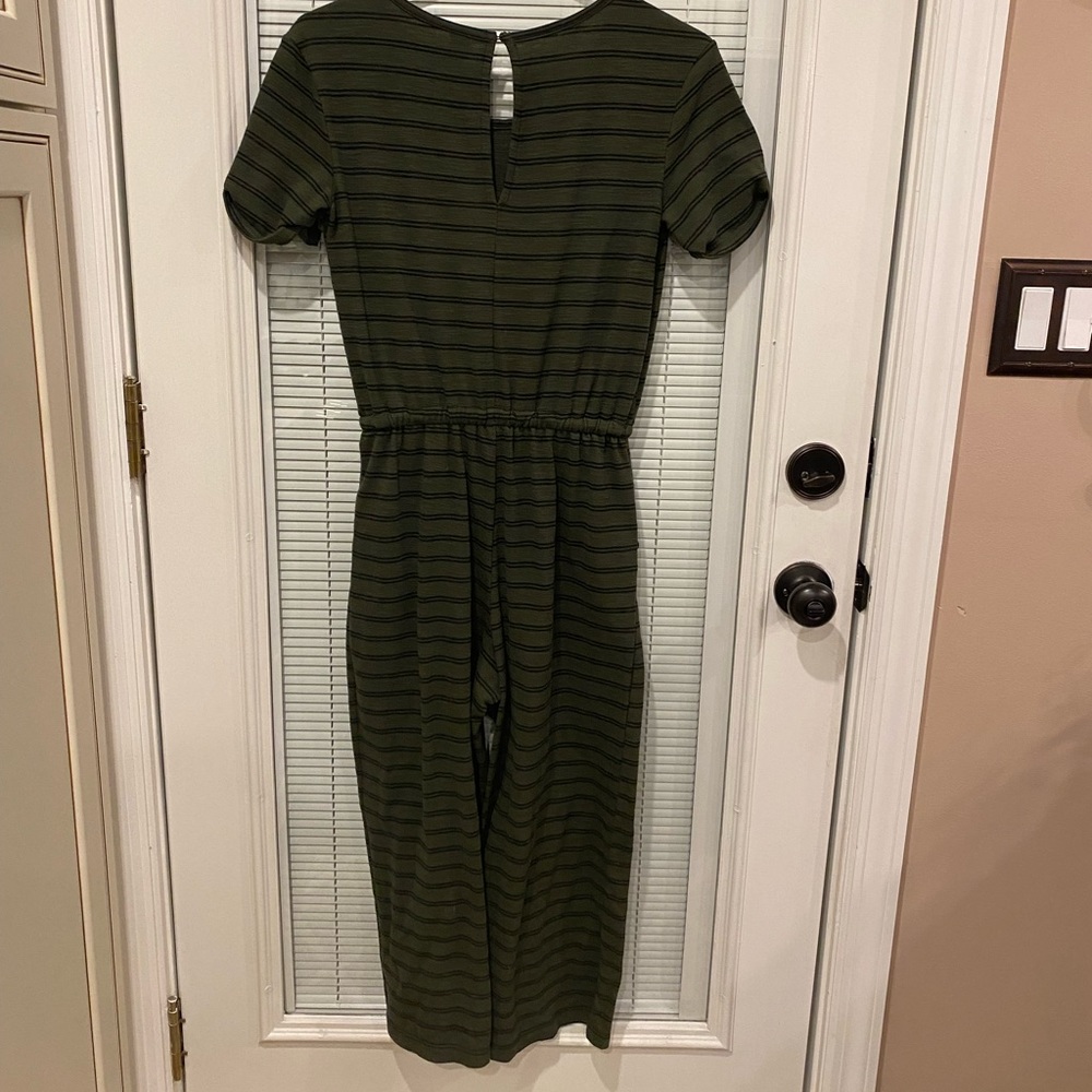Wide leg cropped jumpsuit